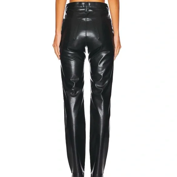 AGOLDE 90s Pinch Waist Recycled Leather Pants High Rise Detox Sz 34 - Picture 2 of 11